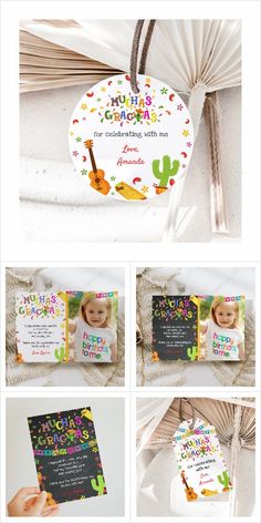 the baby's first birthday party has been decorated with colorful paper and cactus decorations