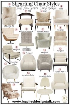 the ultimate guide to choosing chair styles for your living room and dining room, including