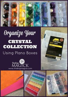 How to Organize Your Crystal Collection Using Plano Boxes Diy Home Storage, Chakra Guide, Displaying Crystals, Mohs Scale, Bead Storage, Crystal Healing Stones, Crystal Magic, Very Busy