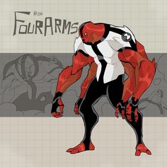 a drawing of a red and white spider man