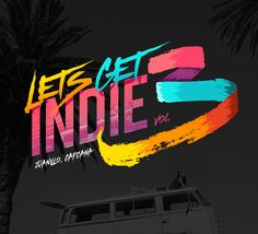 the cover art for let's get india vol 2, featuring an old bus and palm trees