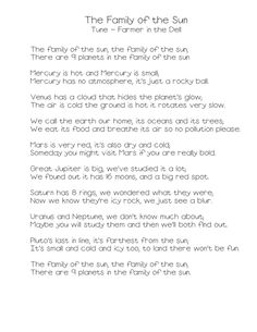 a poem written in black and white with the words'family on the sun '