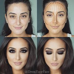 Makeup Contouring, Bentuk Alis, Contouring Makeup, Mekap Mata, Glitter Eyeliner