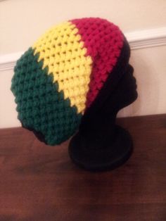 Very slouchy Rastafarian style hat. Size: L Can be made to  fit. As always made with love in every stitch!!! ONLY$ 20 Multicolor Handmade Slouchy Hats, Handmade Multicolor Slouchy Hat, Handmade Slouchy Cap Hat, Handmade Slouchy Cap, Handmade Slouchy Beanie Cap, Handmade Slouchy Beanie, Handmade Slouchy Beanie One Size, Handmade Slouchy Crochet Cap, Handmade Slouchy Crochet Hat