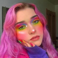 Rainbow Eye Makeup, Makeup Cantik, Bright Makeup, Pride Makeup, Graphic Makeup, Rainbow Makeup