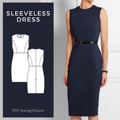 the sleeveless dress is designed for women