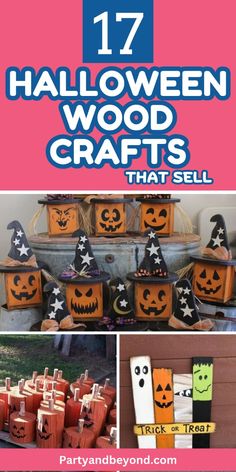 halloween wood crafts that sell with text overlay