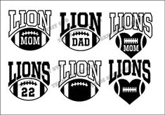 lions football mom and dad's day decals