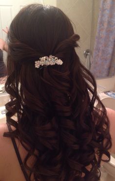 Cute Prom Hairstyles, Simple Prom Hair, Quinceanera Hairstyles, Prom Hairstyles For Long Hair, Haircuts Straight Hair, Hair Inspo Color