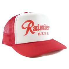 Rainier Beer Trucker Hats | Adjustable Trucker Foam Red Hats | Trendy Trucker Mesh Hats | Retro Vintage Trucker Hat | Snapback Hats Mans ⭐Whether taking a ride down the highway, hiking a remote trail, or enjoying some outdoor time with friends, this Trucker Hat is perfect for your next adventure. ⭐Our Adjustable Rainier Beer Trucker Hats has a pre-curved brim that keeps things on your head in place and features mesh sides and panelling for increased breathability! Constructed from a 100% polyest Rainier Beer, Hats Trendy, Snapback Hats Men, Beer Hat, Vintage Trucker Hat, Vintage Trucker Hats, Mesh Hat, Hats Snapback, Cool Hats