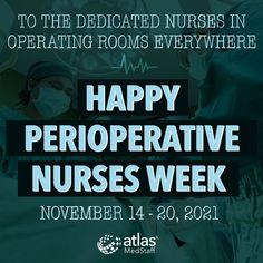 a poster with the words happy perioperative nurses week