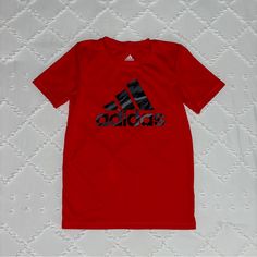 Adidas Youth Boys Athletic Short Sleeve T-Shirt Front Logo Graphic In Black And Gray Camo Print Boys Size 7 Color: Red Fabric: 100% Polyester In Perfect Condition, Look Brand New - No Rips, Stains, Fraying, Pilling Or Color Fading Smoke Free And Pet Free Home! Red Adidas Short Sleeve T-shirt, Adidas Logo Gym T-shirt Short Sleeve, Adidas Workout T-shirt Short Sleeve, Adidas Fan Merchandise Short Sleeve T-shirt, Affordable Red Sports T-shirt, Boy Activewear, Gray Camo, Red Adidas, Camo Print