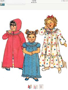 80s Toddler, Suit Sewing Patterns, Girls Pjs, Sewing Kids Clothes, Hooded Robe