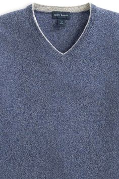 This v-neck sweater is a luxurious and essential addition to any wardrobe. Made from a premium 12 gauge mouliné blend of 100% cashmere, it is the perfect layering piece for any occasion. 12 Gauge Knit 100% Cashmere Classic Fit Long Sleeves 1x1 Rib Neck, Cuffs & Bottom Trim Contrast color inside the collar Professional Care Recommended Trim Contrast, Vintage Sports Cars, 12 Gauge, Sportswear Brand, Vintage Sports, V Neck Sweater, Layering Pieces, Denim Blue, Vneck Sweater