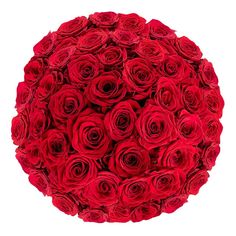 a large bouquet of red roses is shown in this image, it appears to be the size of a ball