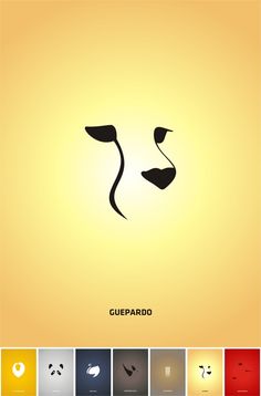 an image of a cat's face with the word gueparo on it