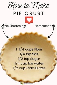 how to make pie crust with instructions for the steps in making an easy pie crust