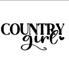 the country girl logo is shown in black and white