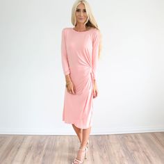 Blush Knot Dress Knot Dress, Spring Women, Tall Girl, Inspired Fashion, Urban Chic, Modest Dresses