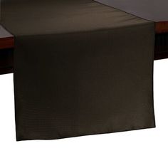 the table is covered with a black cloth