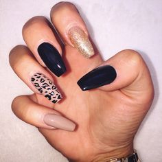 Cheetah Print Nails, Nail Designs Pictures, Animal Print Nails Art, Nagellack Trends, Print Nails, Animal Print Nails, Black Nail Designs, Her Nails, Nails And Makeup