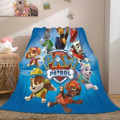 PAW Patrol Flannel Fleece Throw Cosplay Blanket Halloween Comforter Sets - EBuycos Paw Patrol Bed Set, Paw Patrol Bedding, Harry Potter Curtains, Baby Cosplay, Fleece Quilt, Bed Floor, Lightweight Blanket, Couch Chair, Duvet Bedding Sets