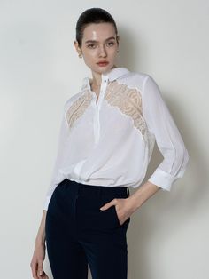 Composition : rayon 100%Color : white_S,white_MCountry of Origin : KOREA Silky Blouse, Top Blouse, Color White, Composition, Top Outfits, The Originals, Clothes For Women, White, Clothes