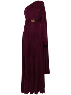 Find ELISABETTA FRANCHI V-neck Belted Dress on Editorialist. This Elisabetta Franchi dress features a V-neck, long sleeves, and a concealed rear zip fastening. It has a belted waist, two front flap pockets, and a straight hem. The dress is thigh-length. Elisabetta Franchi Dress, Uzun Boy, Red Carpet Dress, Summer Gowns, Carpet Dress, Long Red Dress, Pleated Maxi Dress, Pleated Maxi, Model Beauty