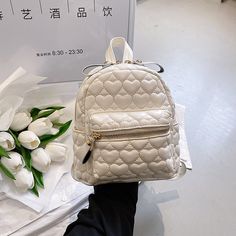 295859061-3 White Portable Backpack, White Crossbody Bag For Students, Trendy White Leather Shoulder Backpack, White Satchel Backpack, White Backpack With Mobile Phone Bag For Daily Use, White Portable Satchel Backpack, School White Leather Backpack With Zipper Closure, White Leather School Backpack With Zipper Closure, White Leather Backpack With Zipper For School