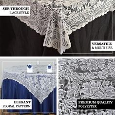 the instructions for how to crochet lace tablecloths and placemats