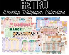 the retro desktop wallpaper calendars