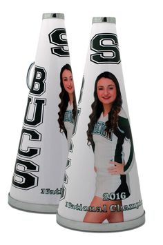 Custom Cheer Megaphone Senior Cheer Gift Cheer Awards | Etsy Cheer Awards, Cheerleading Megaphones, Senior Cheerleader, Coaches Gifts, Cheer Banquet, Cheer Megaphone, Senior Night Gifts, Cheer Poses, Night High