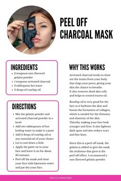 Diy Peel off charcoal mask Peel Off Face Mask Diy Recipes, Homemade Peel Off Face Mask, Diy Face Mask Peel Off, Peel Off Face Mask Diy, How To Make A Peel Off Face Mask, Homemade Peel Off Face Mask Diy, Face Mask Recipe Homemade Peel Off, Diy Peel Off Face Mask Black Heads