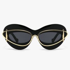 Designer Style Black And Gold Trim Cateye Sunglasses. Uv Protection. Comes In Case. Uv Sunglasses Designer Style Sunglasses Black And Gold Trim Sunglasses Retro Black Shield Sunglasses For Party, Evening Cat Eye Shield Sunglasses With Mirrored Lenses, Trendy Black Shield Sunglasses For Evening, Black Cat Eye Sunglasses For Evening, Trendy Black Cat Eye Sunglasses For Evening, Chic Black Shield Sunglasses For Evening, Black Glass Shield Sunglasses For Party, Evening Cat Eye Sunglasses With Glass Lenses, Evening Cat Eye Sunglasses With Glass