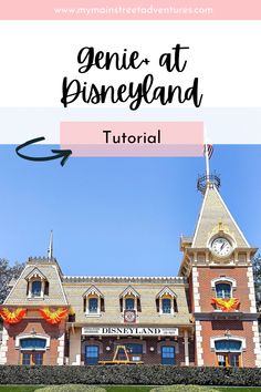 the disneyland castle with text overlaying it