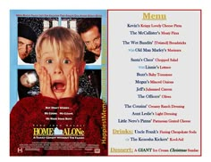 Home Alone Dinner Ideas, Disney Date Night At Home, Disney Menu Ideas, Disney Meals From Movies, Home Alone Dinner And A Movie, Disney Dinner And Movie Night Printables, Disney Dinner And Movie Night Aladdin, Aristocats Dinner And A Movie