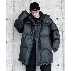 * "Kawakami" Down coat is in Asian size : Take one size bigger than your usual size. "Kawakami" Down coat Looking for an urban touch for the cold seasons? Get this beautiful "Kawakami" streetwear coat, cut in an oversized style to be right on trend. Whether it's to keep you warm or to enhance your style, this garment we offer knows how to keep its promises. With its synthetic leather fabric, this coat has a very nice finish, competing for sure with real leather. As this type of textile is non-wo Urban Style Parka For Streetwear In Fall, Winter Techwear Outerwear With Stand Collar, Winter Techwear With Stand Collar, Urban Style Outerwear For Fall, Urban Winter Streetwear Outerwear, Urban Long Sleeve Outerwear For Winter, Urban Style Outerwear For Cold Weather In Fall, Stand Collar Hooded Jacket For Fall Streetwear, Urban Style Fall Outerwear For Cold Weather