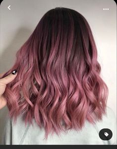 Light Brown And Rose Gold Hair, Hair Colour Pink Highlights, Pastel Pink Hair Balayage, Muted Fashion Colors Hair, Lunar Tides Smokey Mauve, Balayage Fashion Colors, Brown And Mauve Hair, Pastel Pink Bayalage Hair, Brown Into Pink Hair