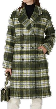 Plaid Double-breasted Outerwear, Double-breasted Plaid Outerwear With Button Closure, Plaid Double-breasted Outerwear With Button Closure, Plaid Double-breasted Outerwear With Button Fastening, Plaid Coat, Rent The Runway, Oversized Coat, Closet Designs, Oversized Silhouette