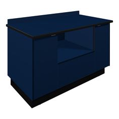 an image of a blue cabinet on white background