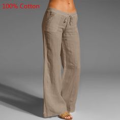 Color: (Style A)Khaki, Size: M Vintage Wide Leg Pants, Streetwear Model, Coffee Fashion, Khaki Fashion, Oversize Women, Long Trousers, Navy Fashion, Loose Pants, Yellow Fashion