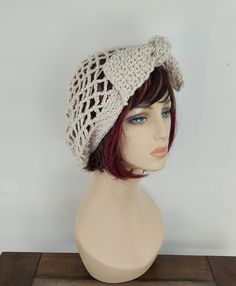 Light with 1960's vintage style crochet snood, mesh hat fits average adult head 22". I can customize size.  The color in the pictures is linen.  Always smoke, per free environment. Vintage Adjustable Crochet Hat, Vintage Adjustable Crochet Cap, Adjustable Brimmed Vintage Crochet Hat, Vintage Adjustable Brimmed Crochet Hat, Adjustable Vintage Brimmed Crochet Hat, Retro Yarn Beanie Hat, Adjustable Vintage Crochet Hat, Vintage Adjustable Beige Crochet Hat, Adjustable Vintage Beige Crochet Hat