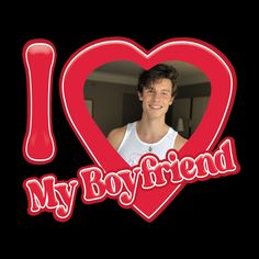 i love my boyfriend sticker on a black background