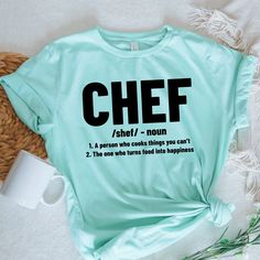 Suit For Summer, Chef Shirt, Chef Humor, Food Business Ideas, Bbq Shirt, Chef Shirts, Cooking Lover, Chef Clothes, Class Shirt