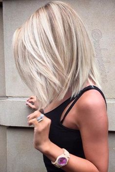 Platinový Blond, Long Bobs, Layered Bob Hairstyles, Haircut And Color, Short Hairstyle, Long Bob, Great Hair, Blonde Hair Color