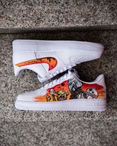 Space Air Force 1, Star Wars Air Force 1, Pokemon Air Force 1, Star Wars Shoes Painted, Nike Air Force 1 Custom Pokemon, Nike Air Force 1 Custom, Af1 Shoes, Unique Sneakers, Air Force 1 Custom