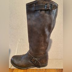 Bought These From A Friend And Never Wore Them Because I Didn’t Want Them To Get Messed Up! Frye Veronica Tall Boots, Brown Leather Tall Boots, Tall Brown Leather Boots, Leather Tall Boots, Tall Boots, Shoes Heels Boots, Shoes Women Heels, Heeled Boots, Brown Leather