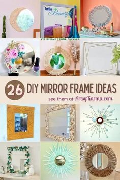 many different mirrors are shown in this collage