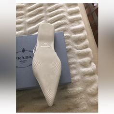 Brand New. Beautiful White Most Wanted This Summer Shoe. 39 But Fits 39.5. Will Ship The Next Day White Brand, Prada Shoes, Walker Boots, Key Card Holder, Blush Makeup, Rain And Snow Boots, Fit N Flare Dress, Boot Sandals, Snow Boots