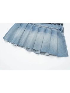 This denim skirt effortlessly transitions from day to night, making it a must-have for summer outings, casual get-togethers, and everything in between. Material: High-quality cotton blend for durability and breathability. Fit: Flattering pleated design that creates a playful silhouette while allowing ease of movement. Style: Trendy mini length that showcases your legs and pairs well with a variety of tops and footwear. Color Options: Available in classic blue and trendy light wash for versatile styling. Why You'll Love It Our Denim Pleated Skirt isn't just about looks; it's designed with your lifestyle in mind. Its lightweight fabric makes it perfect for hot summer days, while the pleated style adds a touch of fun and flair. Whether you’re heading to brunch with friends, a picnic in the pa High Waist Pleated Cotton Denim Skirt, High Waist Pleated Denim Skirt In Cotton, High Waist Cotton Denim Pleated Skirt, High-waist Cotton Pleated Denim Skirt, Chic Medium Wash Cotton Mini Skirt, Trendy Cotton Summer Skirt, Trendy Cotton Skirt For Summer, Trendy Summer Cotton Skirt, Trendy Pleated Summer Skirt